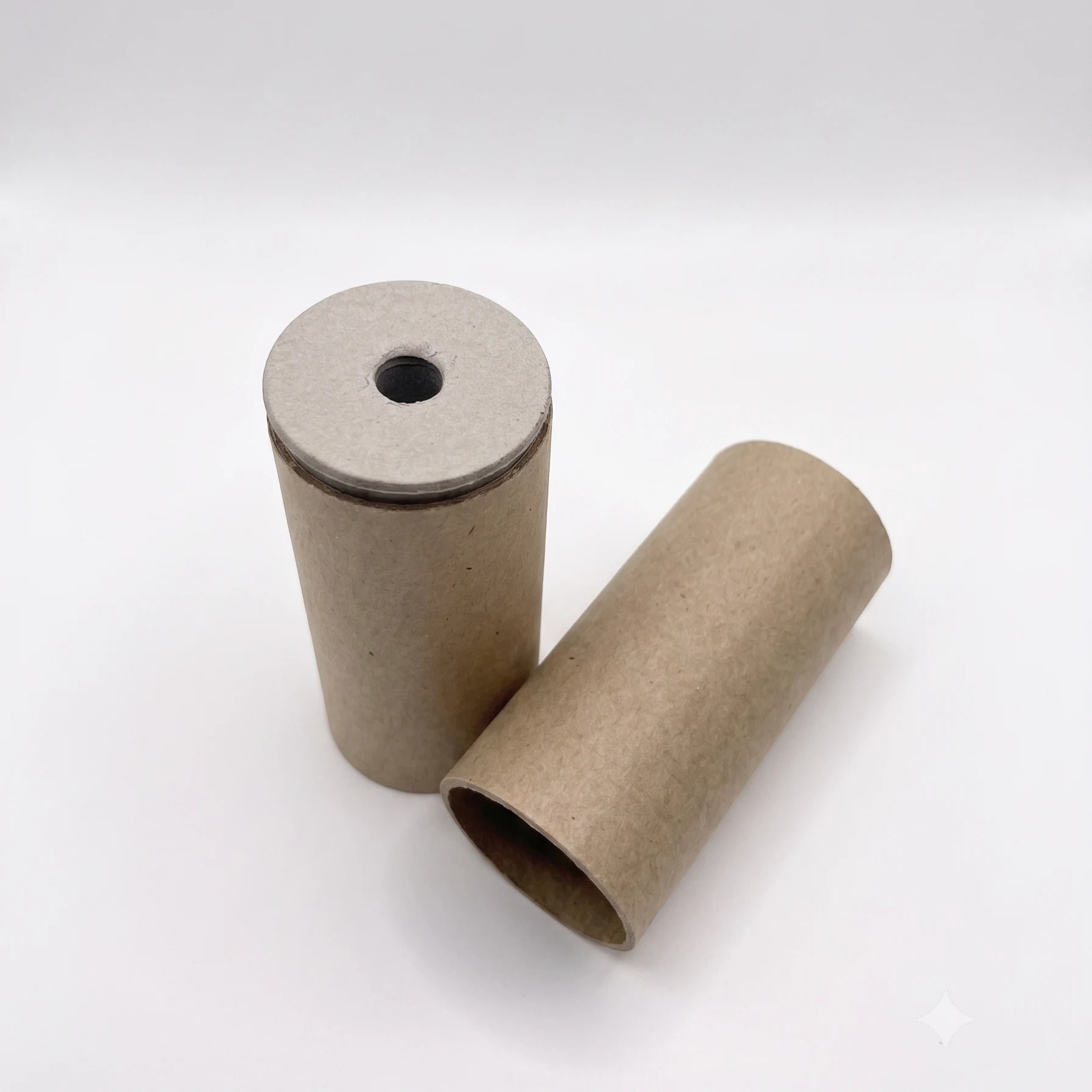 Papphülse mit Pappdeckeln F55 H125 / Loch 14 mm – Produktansicht